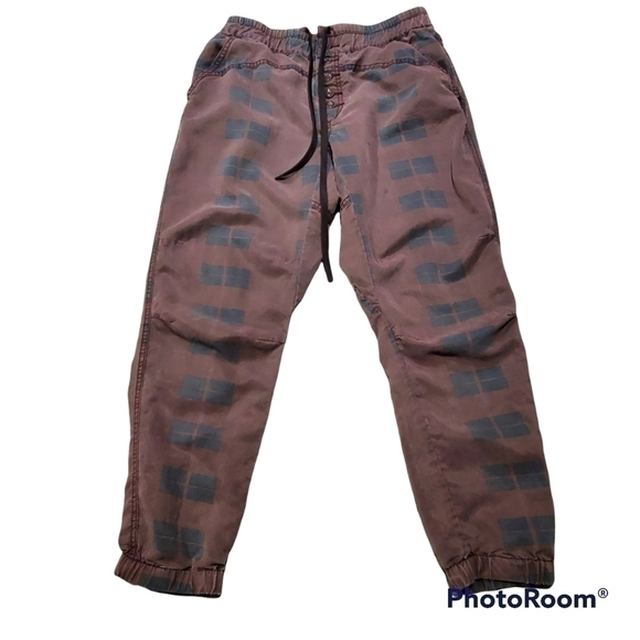 Anthropologie Jacquie Athleisure Jogger Pants In Plum - Picture 3 of 14